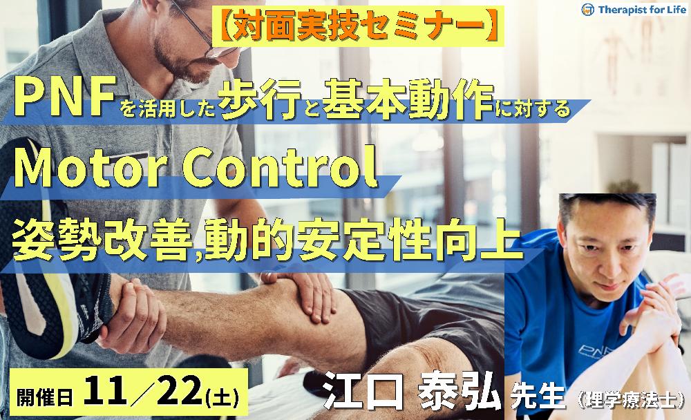 ※実技動画プレゼント【対面実技セミナー】PNFを活用した歩行と基本動作に対する徒手療法とMotor Control～姿勢改善・動的安定性の向上とリハビリテーション～