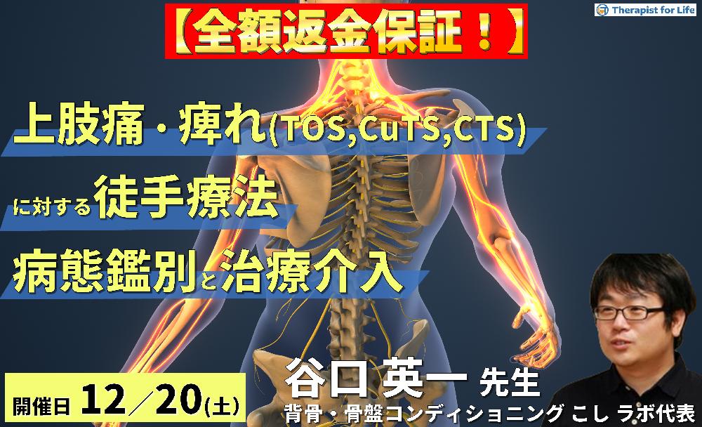 上肢痛やしびれ（TOS、CuTS、CTSなど）に対する徒手療法～疾患の鑑別と病態に応じたリハビリテーション～