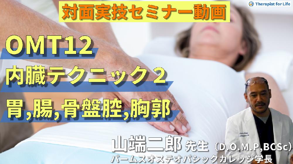 【対面実技セミナー動画配信】OMT12：内臓テクニック２（胃、腸、骨盤腔、胸郭 etc.）