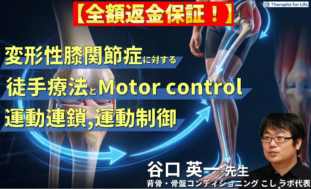 ※6/3非公開【見逃し配信】変形性膝関節症に対する徒手療法とMotor control～運動連鎖・運動制御からみたリハビリテーション〜
