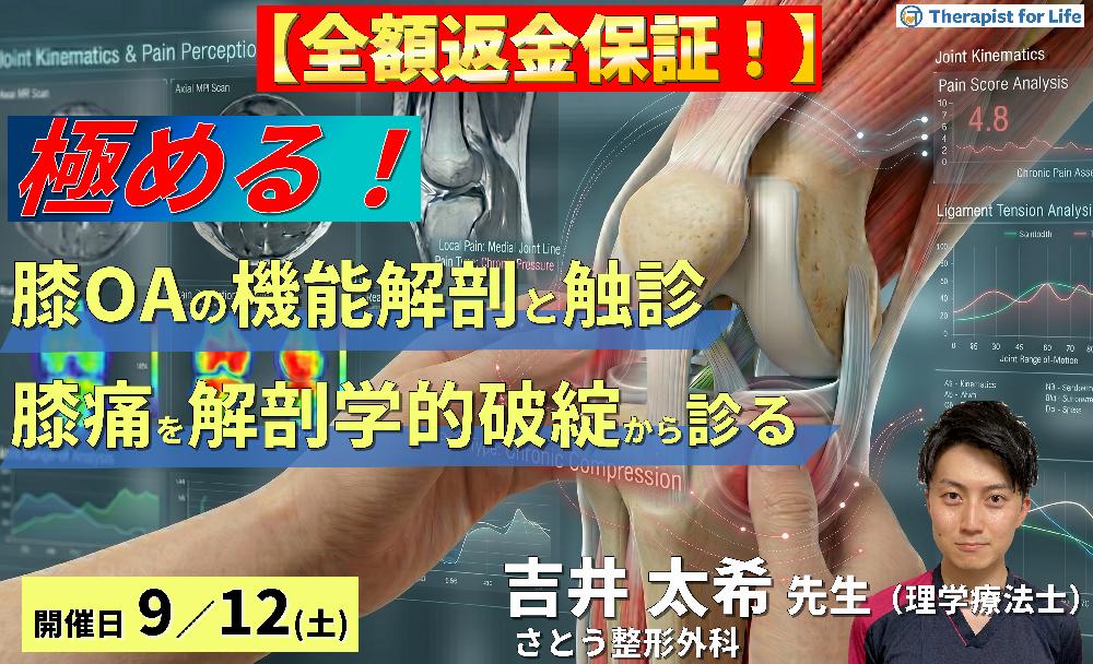 膝OAの疼痛部位から病態を読み解く機能解剖と触診の極意〜前方・内側部痛を解剖学的破綻から評価する〜