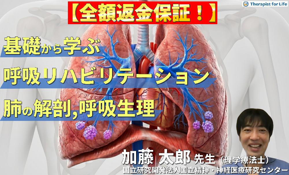 【※見逃し配信】基礎から学ぶ呼吸リハビリテーション～肺の解剖と呼吸生理から紐解く評価と理学療法〜