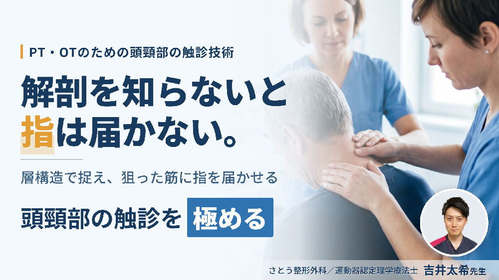 【極める】頭頸部の解剖学と機能解剖に基づく触診技術～後頸部を層で触り分ける評価と運動療法～