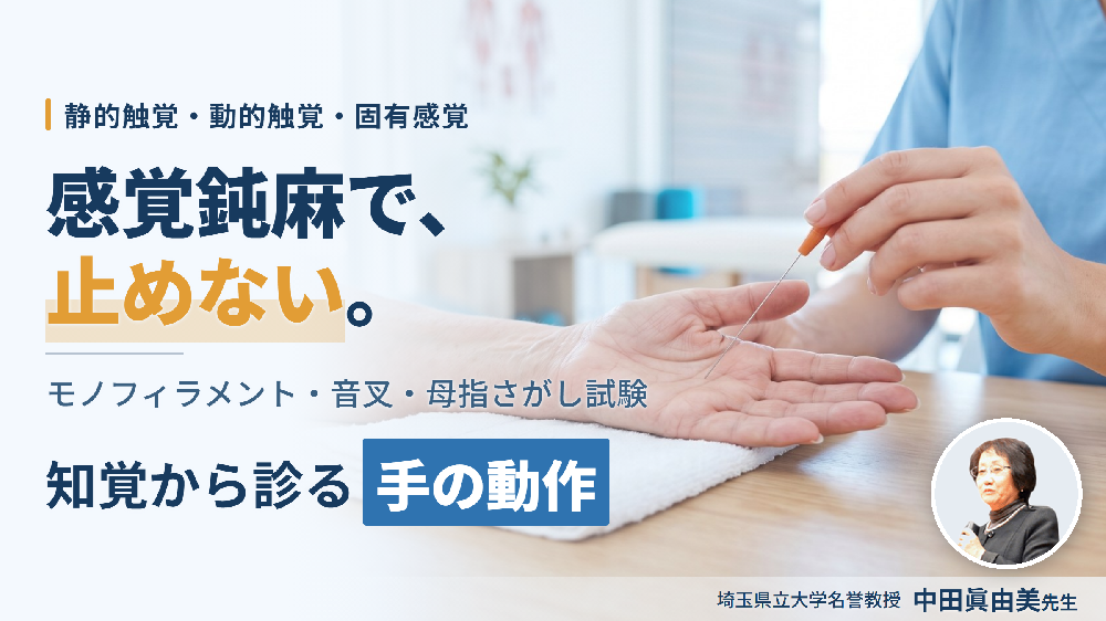 感覚・知覚から診る手の動作障害～触覚と固有感覚を分けて診る評価と練習課題～